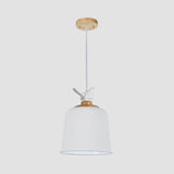 Bird Aluminum Hanging Pendant Lamp With Empire Shade - Contemporary Porch Light White