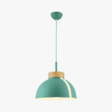 Nordic 1-Light Metal Dome Ceiling Pendant - Pink/White/Black Suspension Light Green