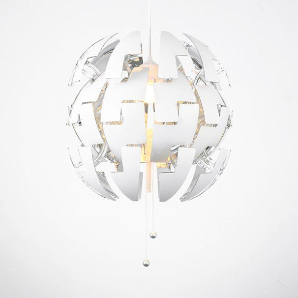 Modern Gold/Silver Exploding Pendant Light For Restaurants - 1-Light Metal Hang Lamp Silver