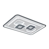 Contemporary Crystal Black & White Flush Mount Led Ceiling Light