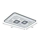 Contemporary Crystal Black & White Flush Mount Led Ceiling Light