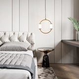 Minimalistic Led Pendant Light With White Glass Cylinder Shade - Brass Triangle/Round/Square Ceiling