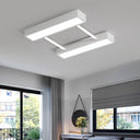 Nordic Metal Flush Mount Led Ceiling Fixture For Bedroom - White/Black Warm/White Light Multiple