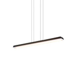 Sleek Modern Black Led Office Pendant Lighting Kit With Slim Rectangular Linear Metal Shade