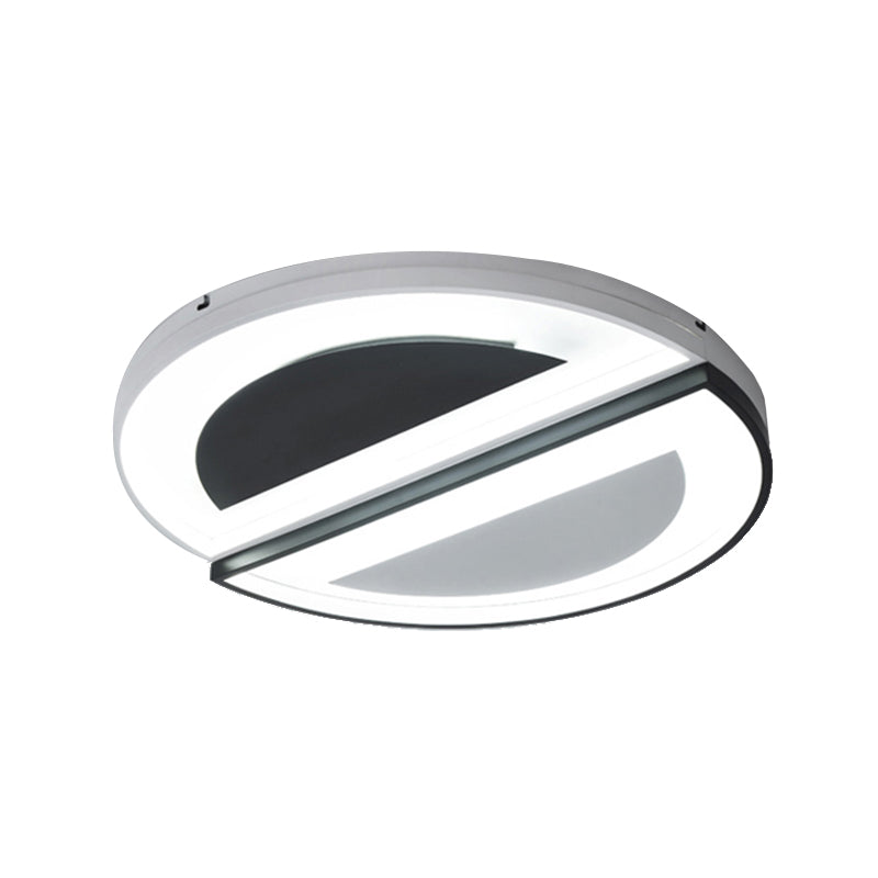 Modern Acrylic Flush Light Fixture With Led Ceiling Lighting - 18’/23.5’ Wide White Warm/White