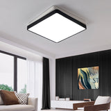 Nordic Metal Led Ceiling Light For Bedroom - Flush Mount Warm/White Square/Rectangular Shape