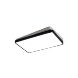 Nordic Metal Led Ceiling Light For Bedroom - Flush Mount Warm/White Square/Rectangular Shape