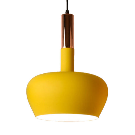 Modern Metal Hanging Pendant Light - Wine Glass Inspired Design With 1 And Blue/Pink/Yellow