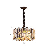Crystal-Encrusted Modern Gold Chandelier For Bedroom - 6/5 Lights 19.5/16 Wide