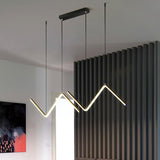 Modern Black/Gold Led Multi-Light Ceiling Fixture With Thin Metal Suspension And Warm/White Glow