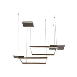 Modern Led Suspension Chandelier In Gold/Coffee With Warm/White Light
