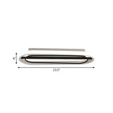 Modern Metal Oval Ceiling Lamp In Black And White/Gold With Led Flush Mount Warm/White Light -