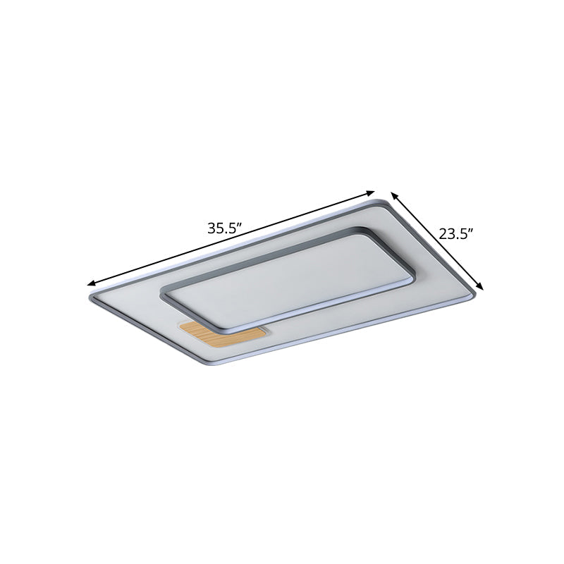 Modern Led Ceiling Light With Metal Shade In Warm/White - 16.5/20.5/35.5 Sizes Available