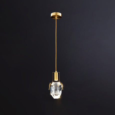 Modern Gold Led Mini Crystal Pendant With Dragonfly Ornaments