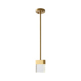 Modern Mini Crystal Pendant Ceiling Light For Dining Room - Clear Led Downlight With Bubble Cuboid