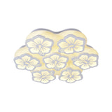 Blossom Acrylic Led Flush Mount Ceiling Light: Simple & Elegant 5/7/12 Head Options In