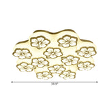 Blossom Acrylic Led Flush Mount Ceiling Light: Simple & Elegant 5/7/12 Head Options In