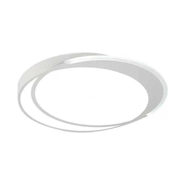 Sleek Round Ceiling Mount Light - Acrylic Flush Perfect For Adult Bedroom White / 16