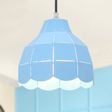 Modern Nordic Metal Pendant Light - Black/Gray/White/Yellow/Blue 1 Foldable Dining Room Hanging Lamp