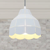 Modern Nordic Metal Pendant Light - Black/Gray/White/Yellow/Blue 1 Foldable Dining Room Hanging Lamp