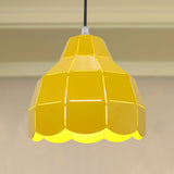 Modern Nordic Metal Pendant Light - Black/Gray/White/Yellow/Blue 1 Foldable Dining Room Hanging Lamp