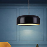 Metallic Restaurant Pendant Light Fixture - Khaki/Black Drum Shade With Macaron Style 1 Bulb