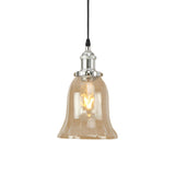 Industrial Clear Glass Bell Pendant Light - Bronze/Antique Brass/Copper Indoor Lighting