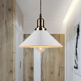 Stylish Metal Pendant Light With Cone/Saucer/Dome Shade - Loft Design In White Ideal For Restaurants