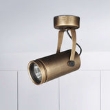 Antique Style Brass Ceiling Light Fixture - Metal Led Bedroom Semi-Flush Mount Adjustable 3/5 Width