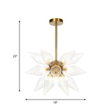 Sputnik Clear/Amber Glass Chandelier - Brass/Copper Finish 9/12/15 Bulbs Living Room Lighting