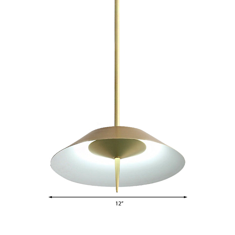 Nordic Style Metal Pendant Light With Cone Shade - Black/Copper/Gold Finish Ideal For Dining Room &