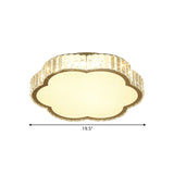 Contemporary Cloud Clear Crystal Flush Mount Led Ceiling Light In Stainless Steel For Bedchamber