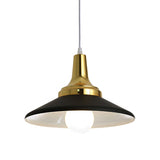 Industrial Conic Shade Hanging Pendant Light | Metallic Black Bedroom Suspended Lighting