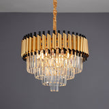 Postmodern Gold Crystal Layered Chandelier - 4/6 Lights Down Lighting Pendant 6 /