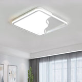 Modern Led Ceiling Light Fixture For Bedroom - Simple Acrylic Design Black/White 16/19.5/35.5 W