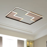Acrylic Block Led Flush Ceiling Light Fixture - Simplicity Design 19/23/27.5 Wide White/Black