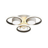 Modern Led White Acrylic Flush Ceiling Light With Crystal Orb - Remote Control Dimming 20.5/25.5