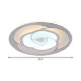 Blossom Ultra Thin Acrylic Flushmount Modernism White Led Ceiling Light 16.5’/20.5’ Warm/White