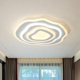 Modern Led Ceiling Lamp: 19.5’/23.5’ Wide Acrylic White Flush Mount With Warm/White Light For Lounge