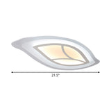 Led Leaf Flush Mount Ceiling Light In Warm/White