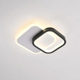 Modern Black-White Small Ceiling Lamp With Led Flush Mounts For Corridor
