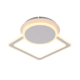Modern White Led Ceiling Flush Light For Living Room - Round/Square Acrylic Simplicity Flushmount