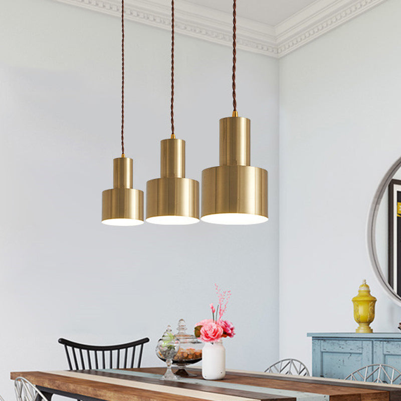 Mini Grenade Iron Pendulum Light - Single Brass Finish Pendant Fixture