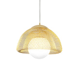 Vintage Opal Matte Glass Globe Pendant Light With Dual Mesh Screen And Gold Finish - 12/16 Wide 1