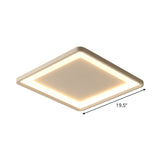 Super Thin Square Aluminum Led Flush Light - 16’/19.5’ Simplicity White Ceiling Mount Fixture
