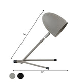 Nordic Metal Desk Lamp - Bullet Head Rotatable Task Lighting Single Silver Grey/Black Design