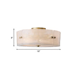 Mid Century White Glass Flush Mount Ceiling Light With 4-Bulb Circle Design