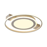 Minimalist White Acrylic Flush Mount Ceiling Lamp - 18’/21.5’ Wide Led Light Fixture With
