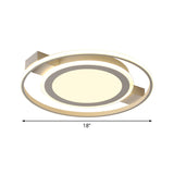 Minimalist White Acrylic Flush Mount Ceiling Lamp - 18/21.5 Wide Led Light Fixture With Warm/White