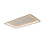 Sleek Black Acrylic Led Ceiling Light - Ultra-Thin Panel Simplicity Flush Mounted For Living Room